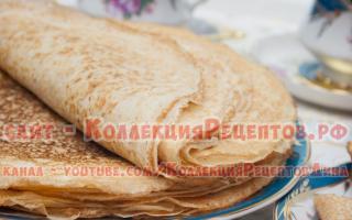 Pancakes with mineral water Pancakes with mineral water with gas recipes