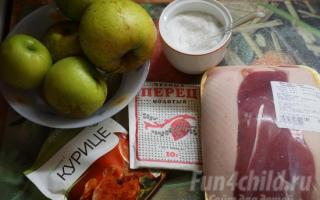 How to properly cook duck breast and a delicious step-by-step recipe for preparing Duck fillet baked in the oven with apples