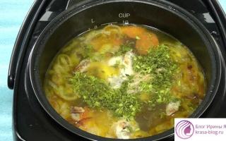 Chicken soup in a slow cooker